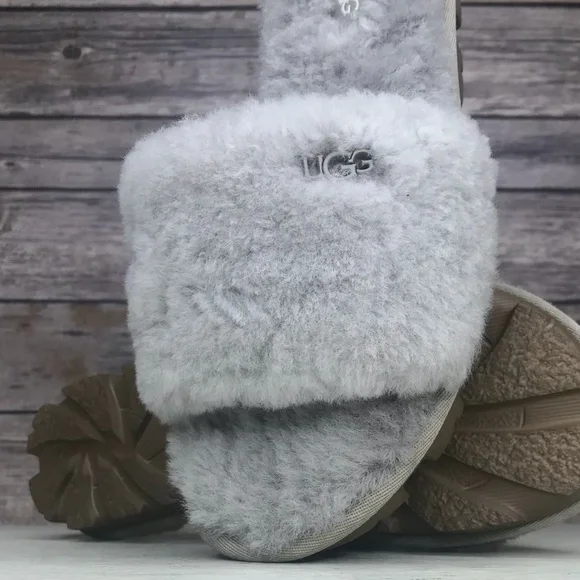 UGG Cozette Oyster Slide Sandals 1100892 Size 6 - Picture 7 of 10